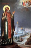 Saint Sergius praying for his Monastery and for Russia